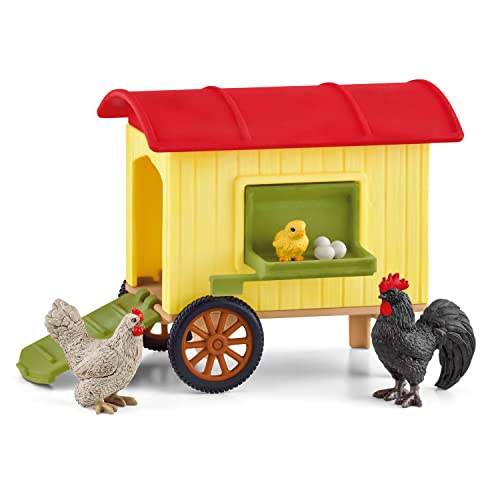 Schleich Farm World 42572 Mobile Chicken Coop with Baby Chickens Playset 58875