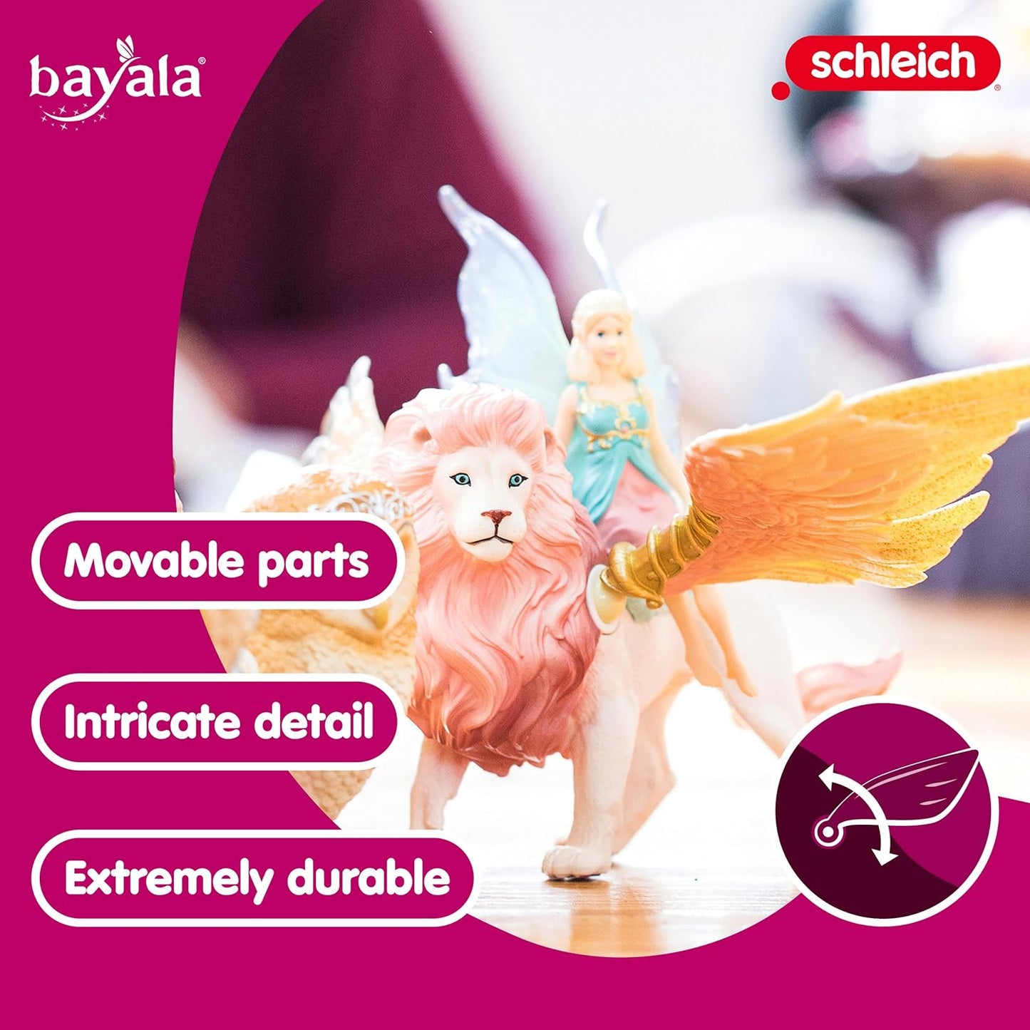 Bayala 70714 Fairy in Flight on Winged Lion Toy Figure Schleich 70617