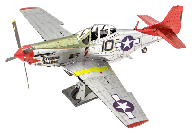 Metal Earth Premium Tuskegee Airmen P-51D Mustang 3D Model + Tweezers 14358