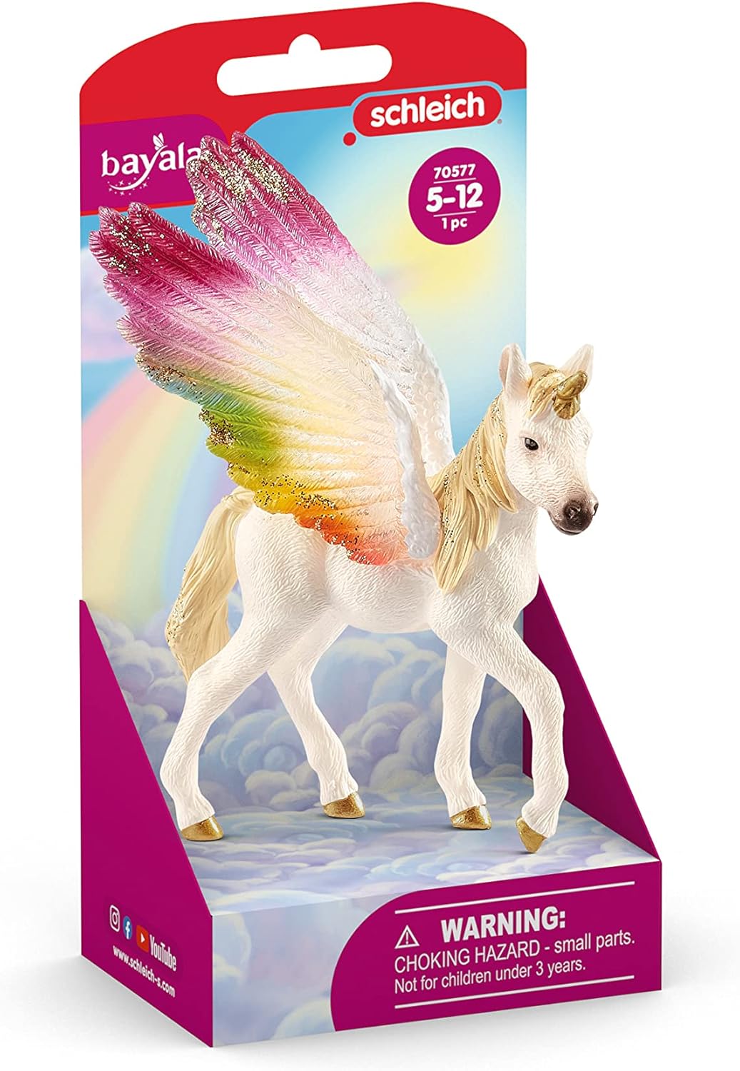 Bayala 70577 Winged Rainbow Unicorn Foal toy figure Schleich 73847