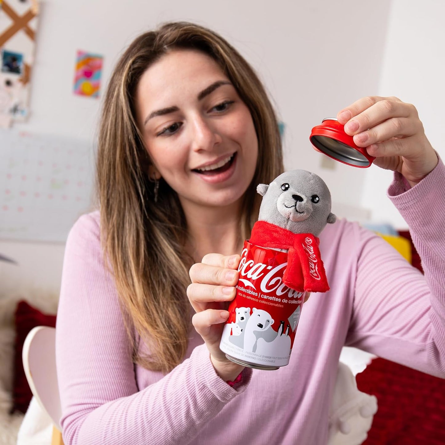 Coca-Cola Pop Cans! Collectible 5" 1 Random Plush Stuffed Animal 12oz 40310