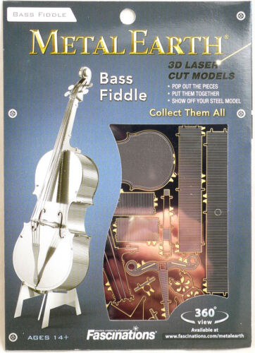 Metal Earth Bass Fiddle 3D Metal Model + Tweezer 010817