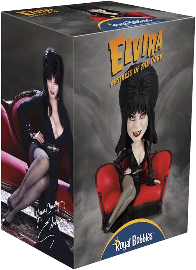 Elvira Mistress of the Dark on Couch figure Royal Bobbles 13710